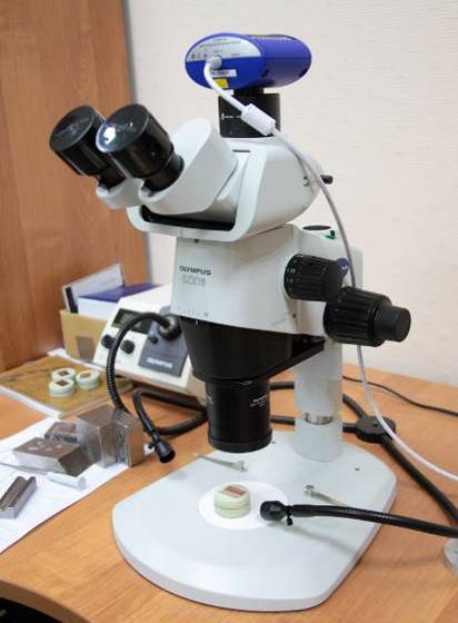 Stereomicroscope OLYMPUS SZX 16. Magnification range from х7 до х115.